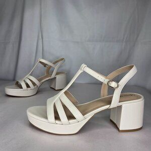 NWT Life Stride Women's Rio Strappy Dress Sandals Bone Cream